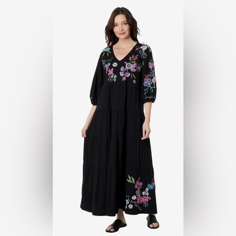 Johnny Was Shilo Dolman Tiered Dress